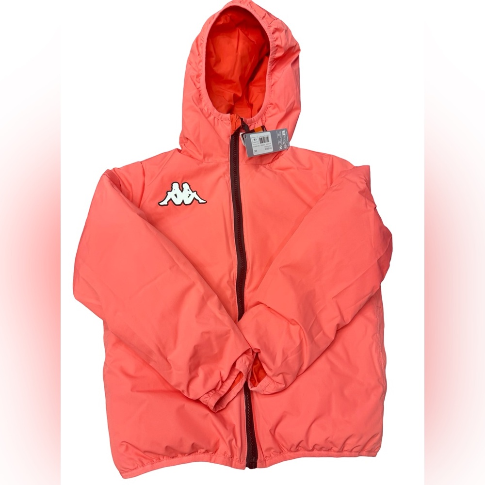 Kappa Kids Reversible Puffer Jacket Pink Red Youth Medium Size 8 Winter Coat - Picture 3 of 9